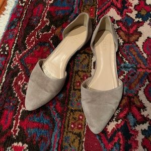 J Crew Suede D’Orsay Flats Nude
